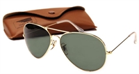 Cool aviator/pilot solbrille - guld
