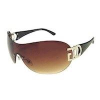 Stor flot dame solbrille med brunt glas