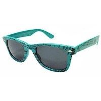 Trendy bl� Wayfarer m. tekst