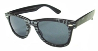 Cool sort Wayfarer solbrille m. tekst