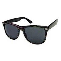 Unikke sorte Wayfarer solbriller m. pink/gr�n streger