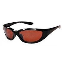 T�tsiddende sporty sort solbrille